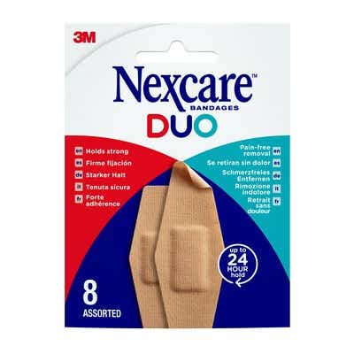 3M NEXCARE DUO PANSEMENTS ASSORTIMENT COULEUR CHAIR 8 PANSEMENTS