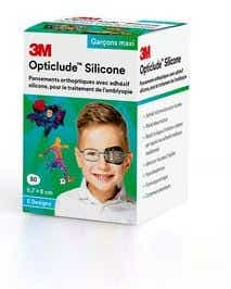 3M OPTICLUDE SILICONE PANSEMENTS ORTHOPTIQUES BOY MAXI 50 PANSEMENTS DE 5 7X8CM