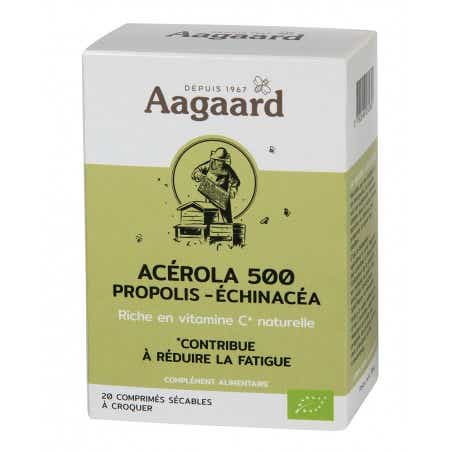 AAGAARD PROPOLIS ACEROLA 500 PROPOLIS ECHINACEA BIO 20 COMPRIMES A CROQUER