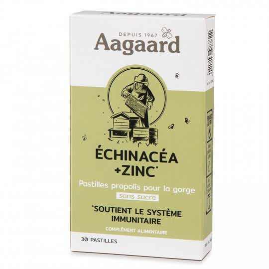 AAGAARD PROPOLIS PROPOLENTUM ECHINACEA ZINC 30 PASTILLES SANS SUCRE A SUCER