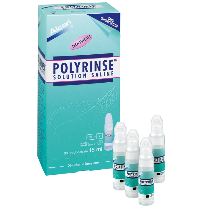 ALCON POLYRINSE SOLUTION SALINE 30 UNIDOSES DE 15 ML