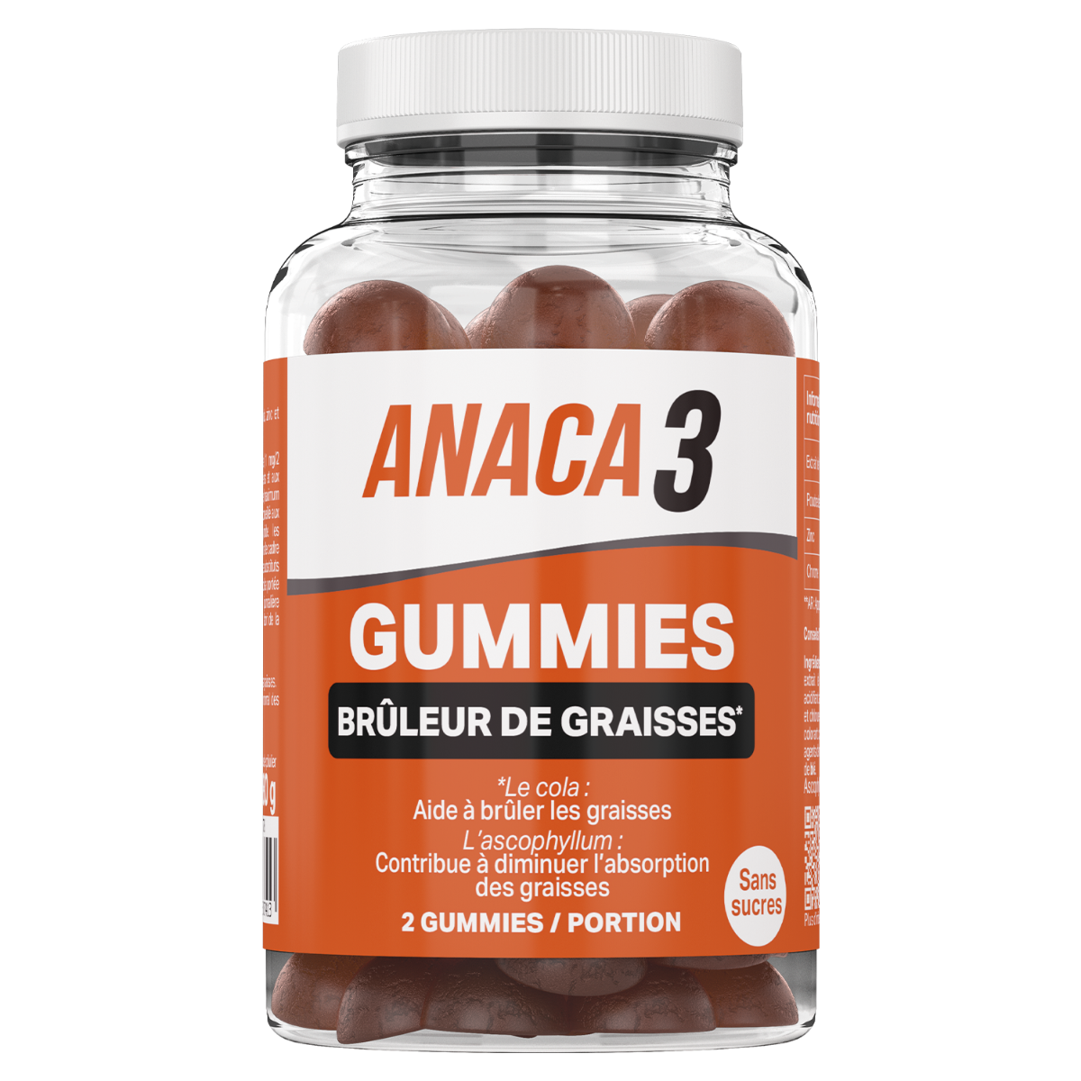 ANACA3 BRULEUR DE GRAISSES 60 GUMMIES SANS SUCRE
