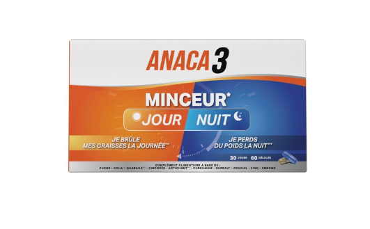 ANACA3 MINCEUR JOUR NUIT 60 GELULES