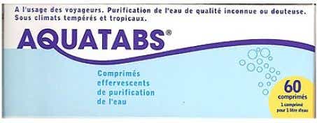AQUATABS PURIFICATION DE L EAU 60 COMPRIMES EFFERVESCENTS