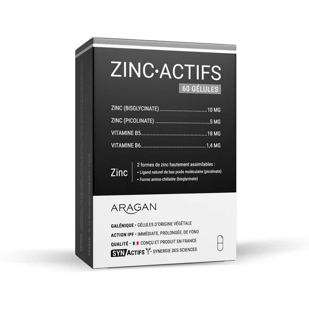 ARAGAN ZINC ACTIFS SYNACTIFS 60 GELULES