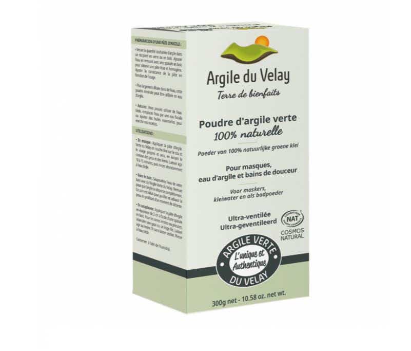 ARGILE DU VELAY POUDRE D ARGILE VERTE 100 NATURELLE 300G