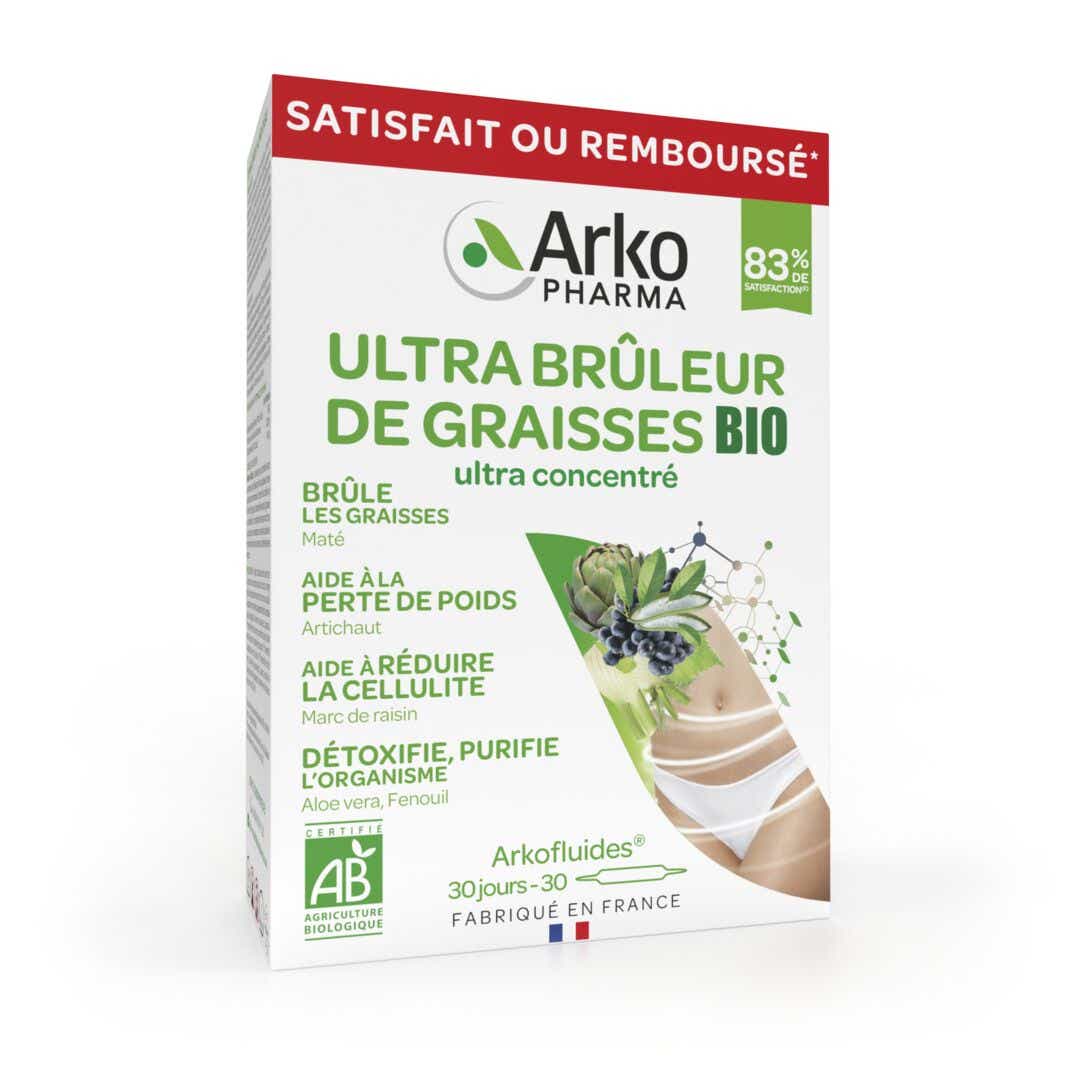 ARKOFLUIDES ULTRA BRULEUR DE GRAISSES BIO 30 AMPOULES DE 10ML