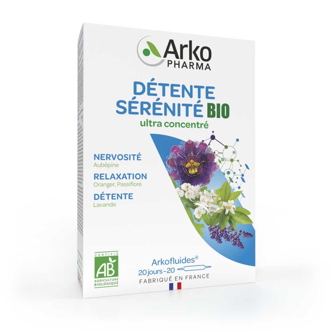 ARKOPHARMA ARKOFLUIDES DETENTE SOMMEIL 20 AMPOULES DE 10ML