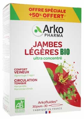 ARKOPHARMA ARKOFLUIDES JAMBES LEGERES 20 AMPOULES DE 10ML 10 AMPOULES DE 10ML