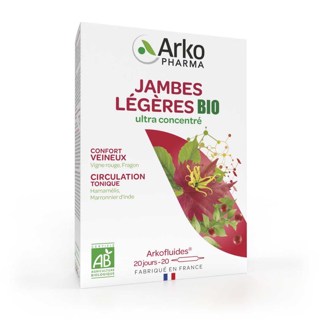ARKOPHARMA ARKOFLUIDES JAMBES LEGERES 20 AMPOULES DE 10ML