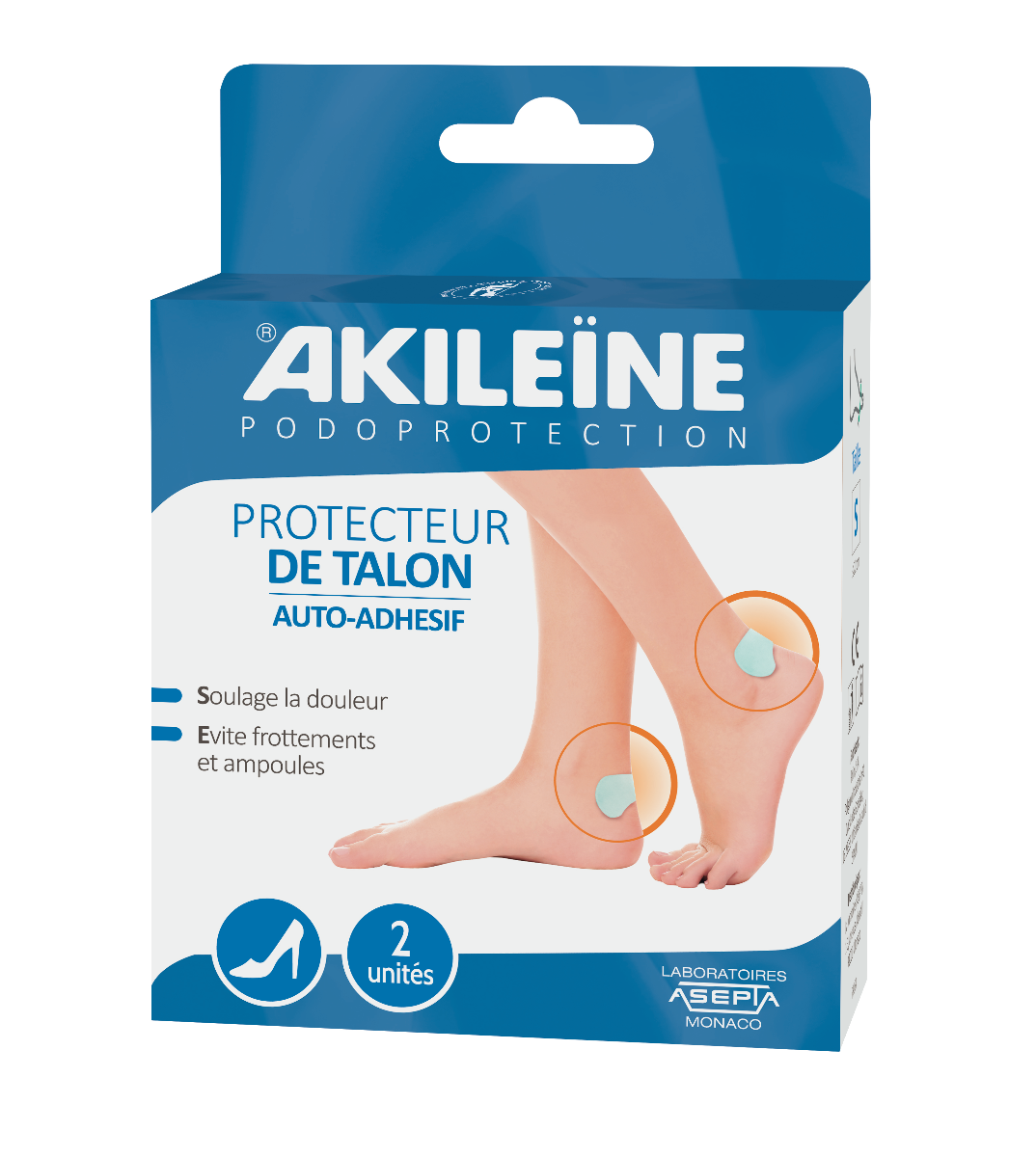 ASEPTA AKILEINE PODOPROTECTION PROTECTEUR DE TALON 2 UNITES