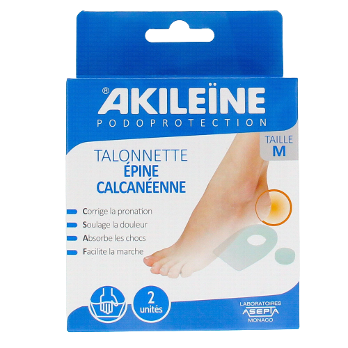 ASEPTA AKILEINE PODOPROTECTION TALONNETTE EPINE CALCANEENNETAILLE M 1 PAIRE
