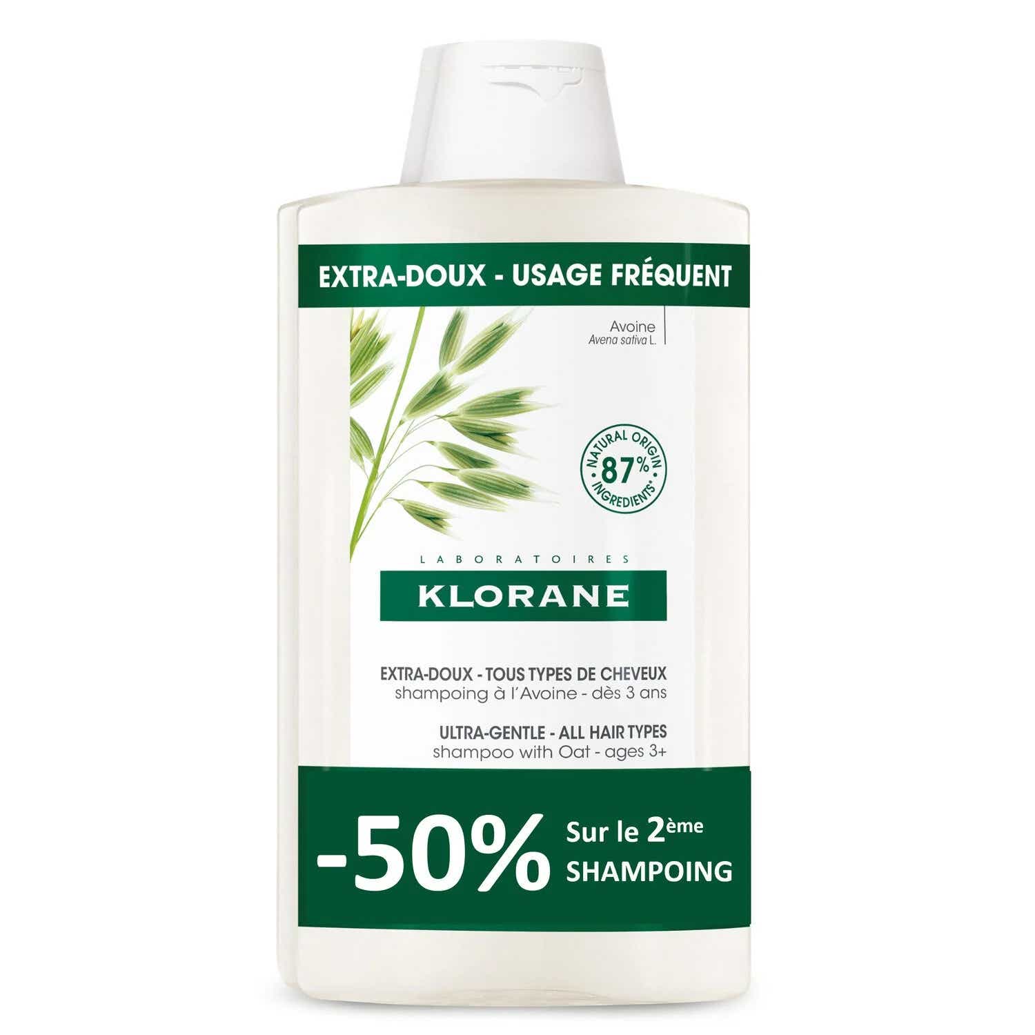 AVOINE SHAMPOING EXTRA DOUX TOUS TYPES DE CHEVEUX 2X400ML