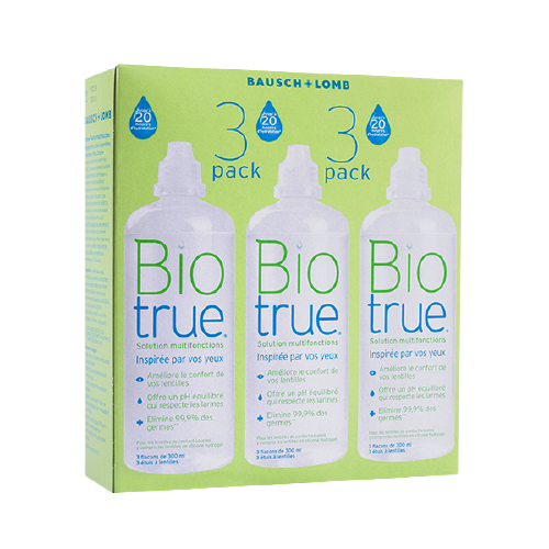 BAUSCH LOMB BIO TRUE SOLUTION MULTIFONCTIONS TRIO 3 X 300 ML