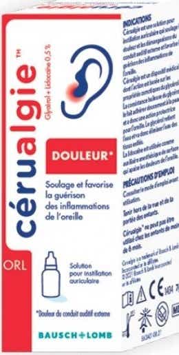 BAUSCH LOMB CERUALGIE DOULEUR SOLUTION AURICULAIRE 7G