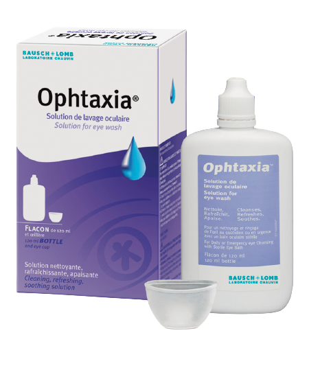 BAUSCH LOMB OPHTAXIA SOLUTION DE LAVAGE OCULAIRE 120ML