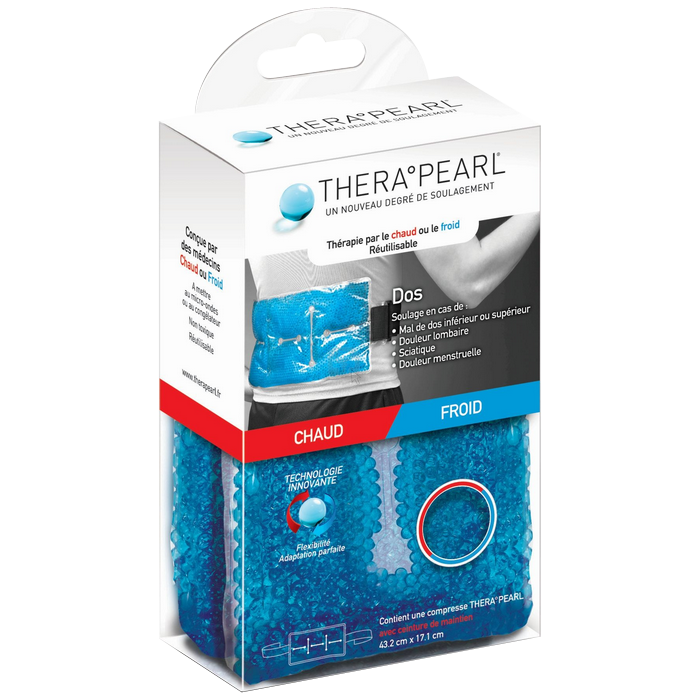BAUSCH LOMB THERAPEARL DOS THERAPIE PAR LE CHAUD OU LE FROID AVEC CEINTURE DE MAINTIEN 43 2CMX17 1CM
