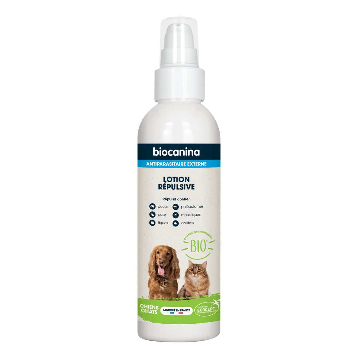 BIOCANINA ANTIPARASITAIRE EXTERNE LOTION REPULSIVE BIO CHIEN ET CHAT 240ML