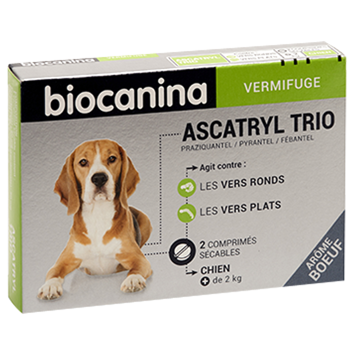 BIOCANINA ASCATRYL TRIO CHIEN 2 COMPRIMES