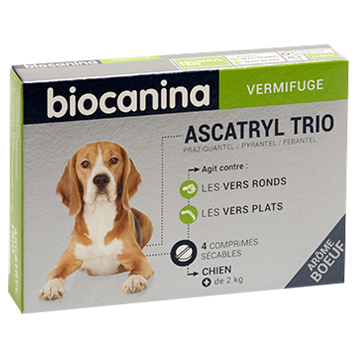 BIOCANINA ASCATRYL TRIO CHIEN 4 COMPRIMES