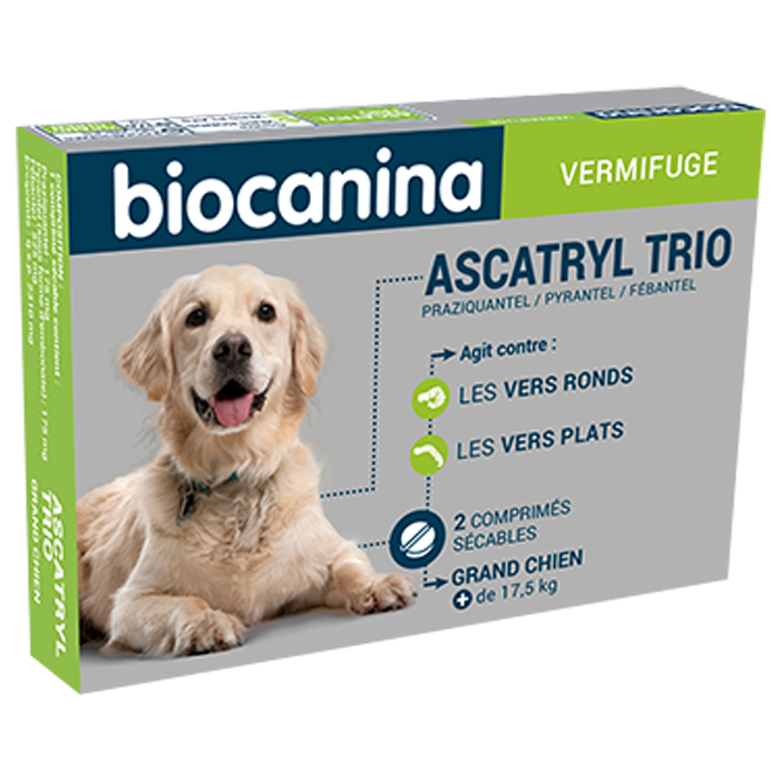 BIOCANINA ASCATRYL TRIO GRAND CHIEN 2 COMPRIMES