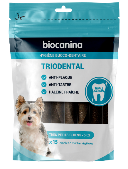 BIOCANINA TRIODENTAL TRES PETITS CHIENS MOINS DE 5KGS 15 LAMELLES A MACHER