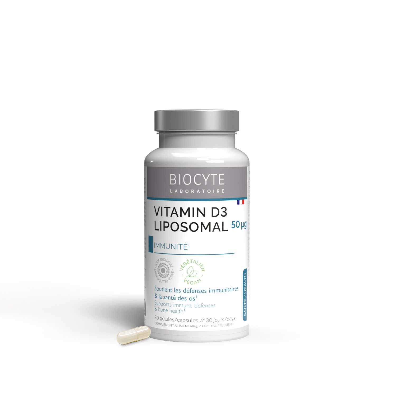 BIOCYTE LONGEVITY VITAMIN D3 LIPOSOMAL 30 GELULES