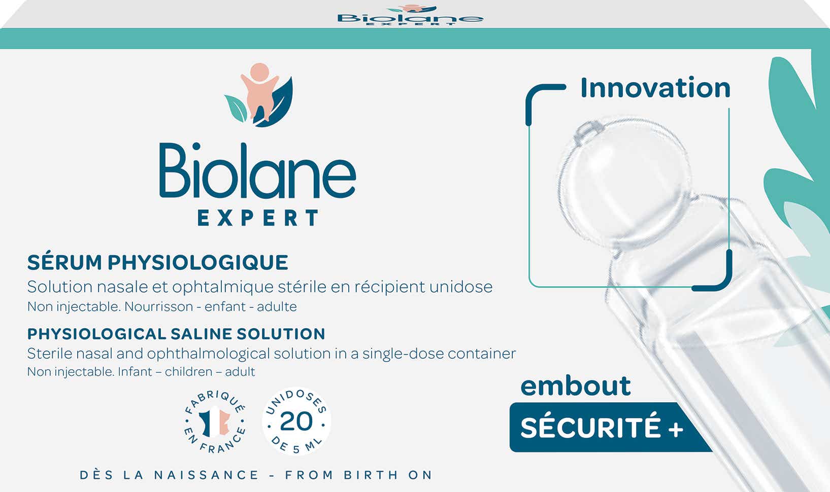 BIOLANE EXPERT SERUM PHYSIOLOGIQUE 20 UNIDOSES