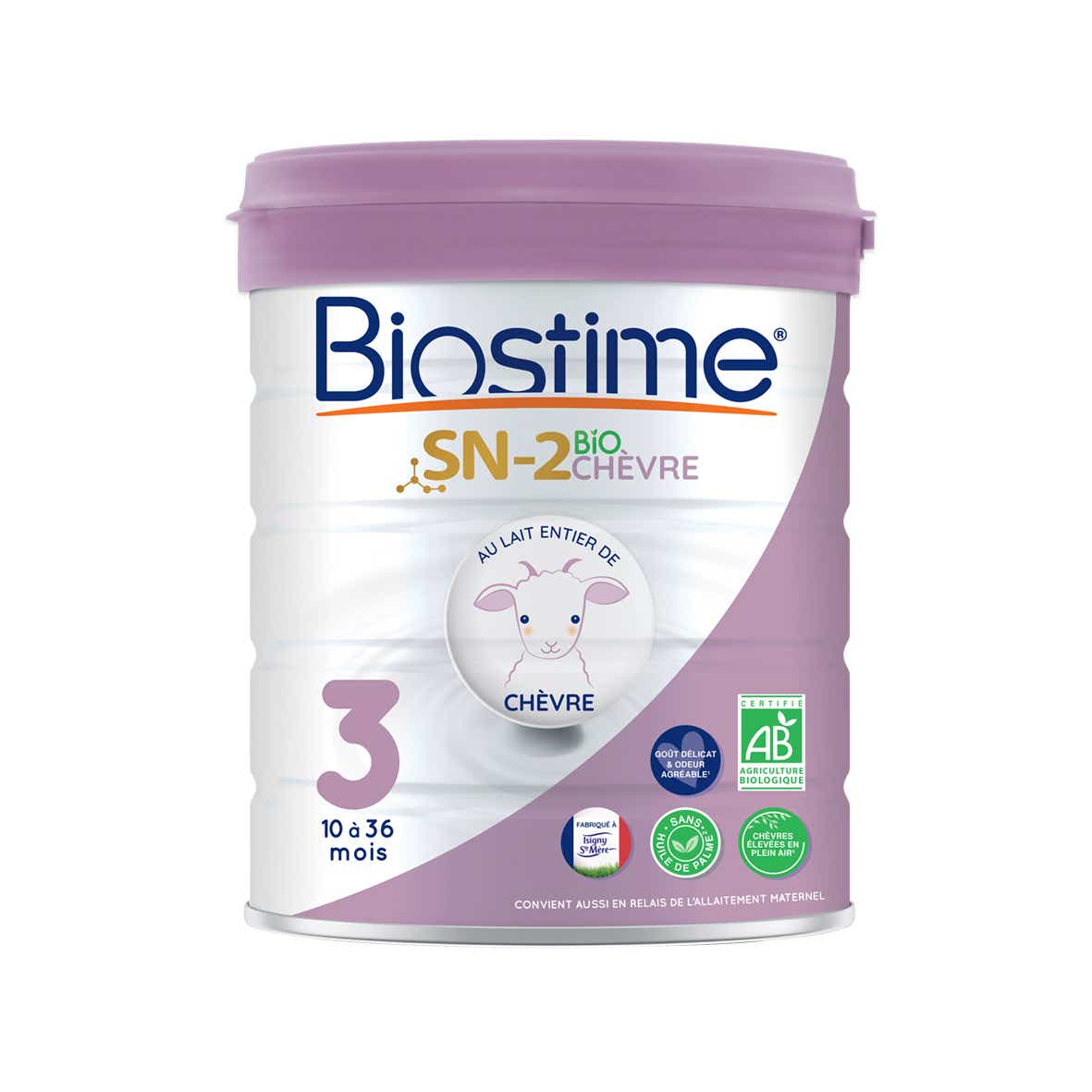 BIOSTIME LAIT ENTIER DE CHEVRE 3EME AGE BIO 800G