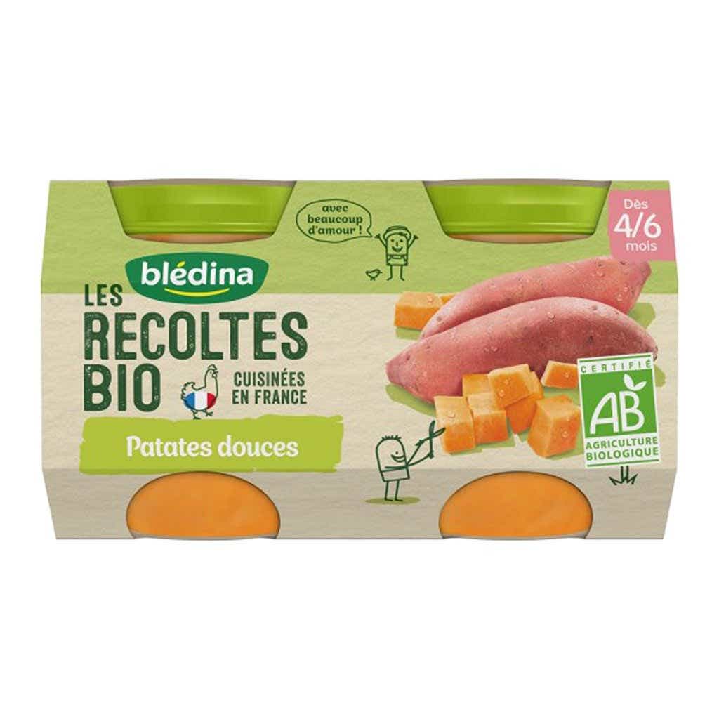 BLEDINA LES RECOLTES BIO PATATES DOUCES 2X130G