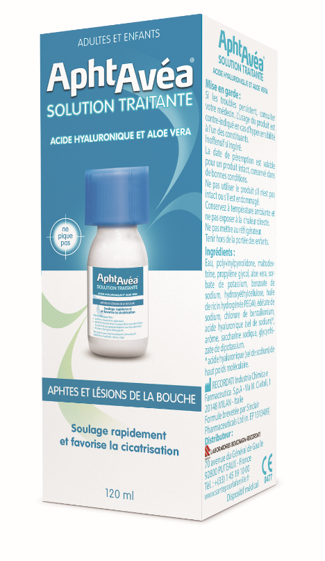 BOUCHARA RECORDATI APHTAVEA SOLUTION TRAITANTE APHTES ET LESIONS DE LA BOUCHE 120ML