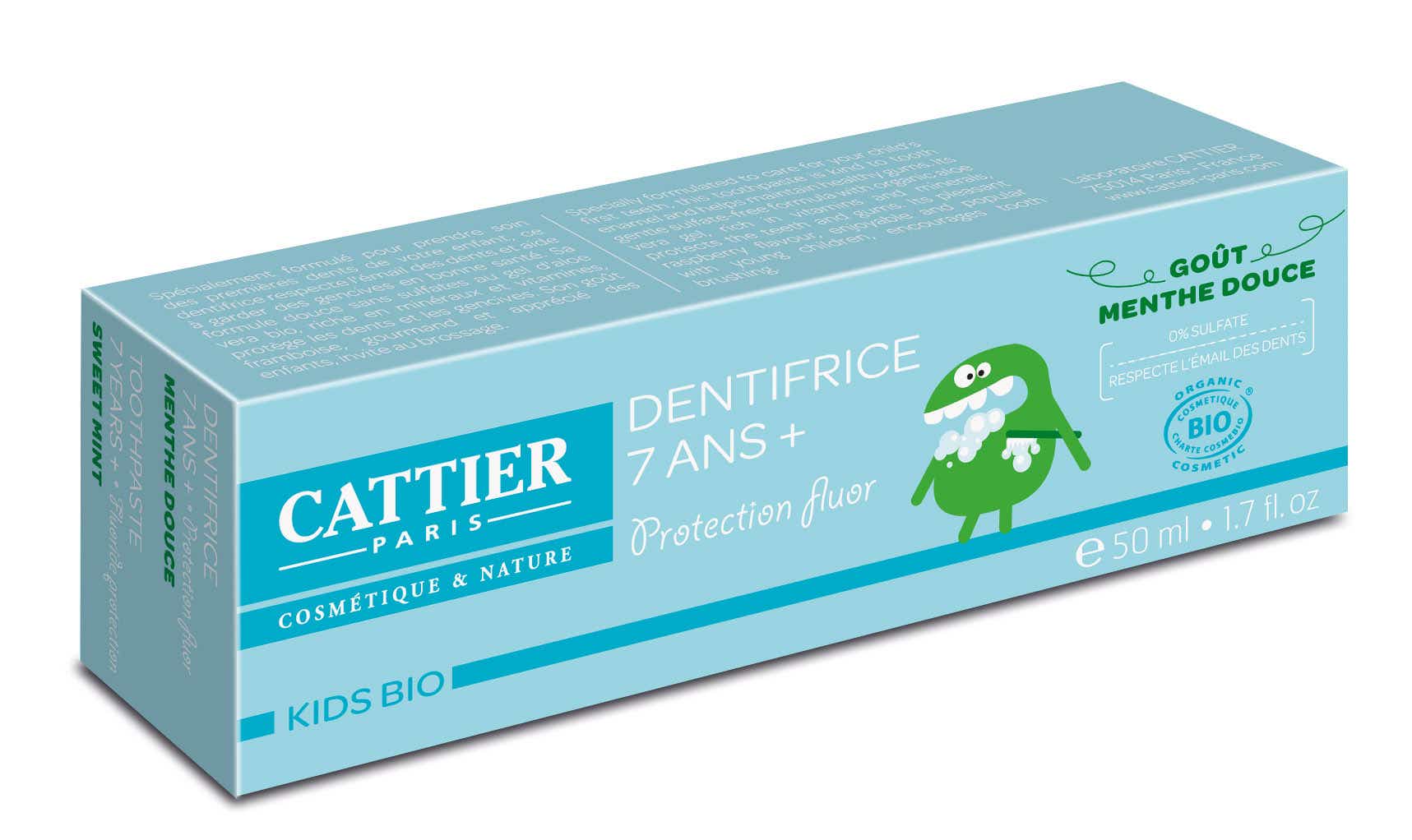 CATTIER DENTIFRICE ENFANT 7 ANS 50ML