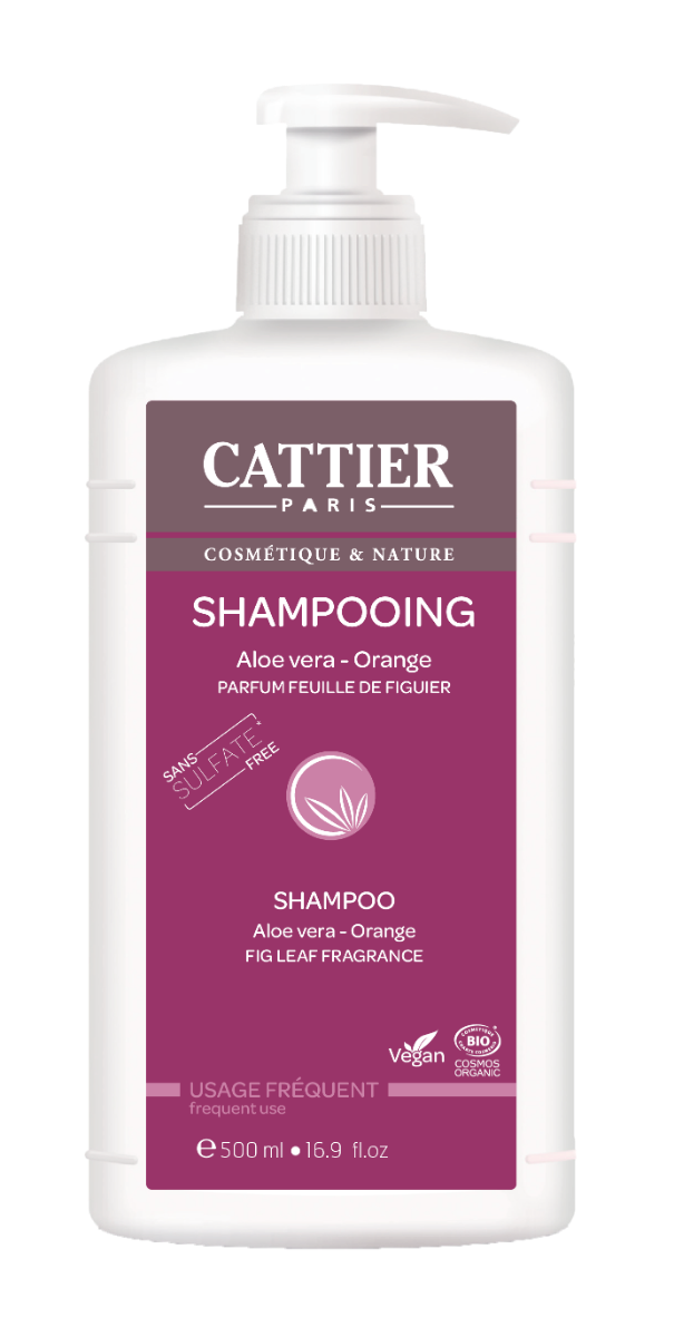 CATTIER SHAMPOOING ALOE VERA ORANGE BIO USAGE FREQUENT 500ML