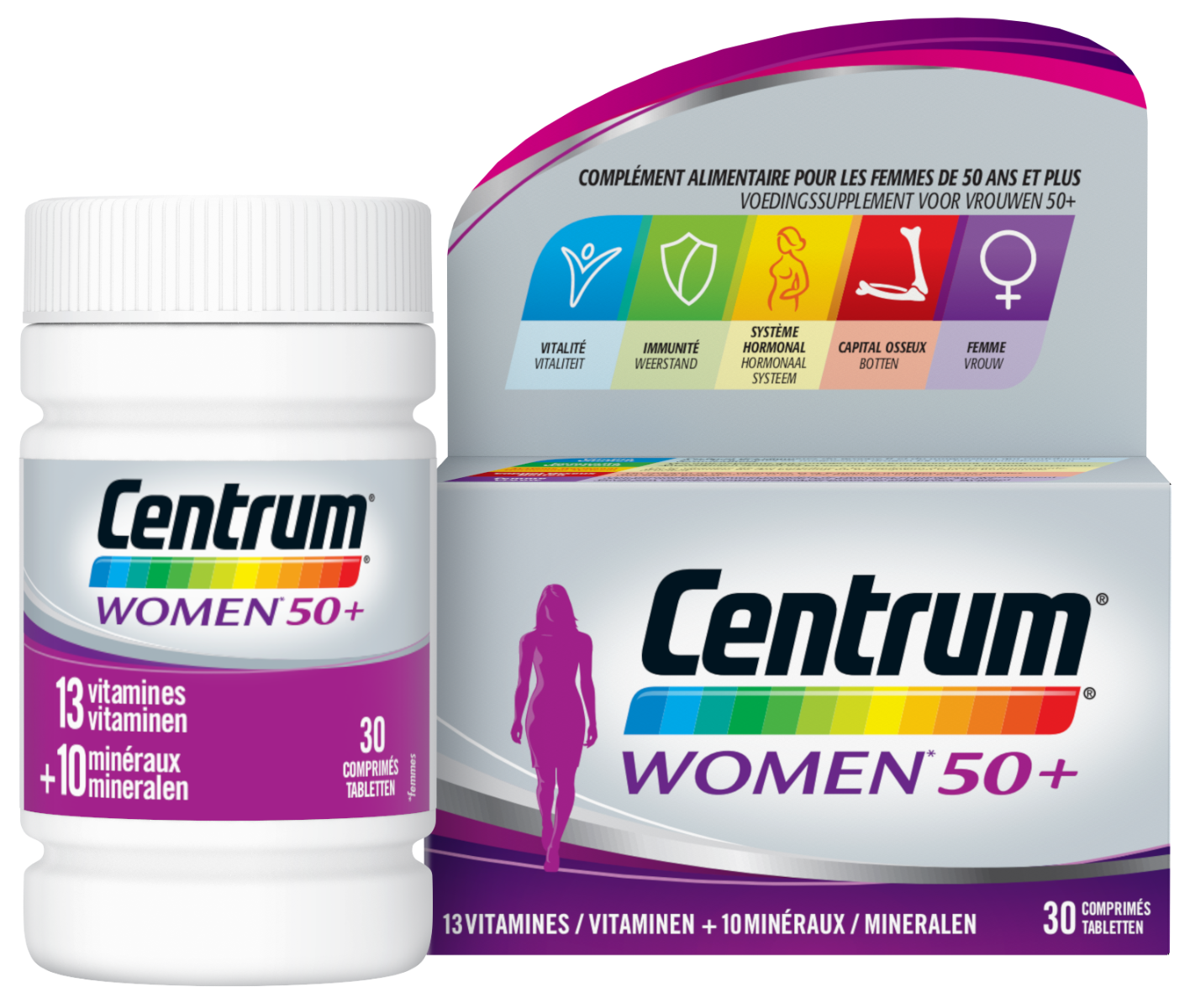 CENTRUM MULTIVITAMINES FEMMES 50 30 COMPRIMES