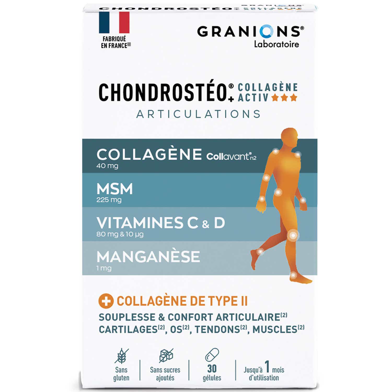 CHONDROSTEO COLLAGENE ACTIV ARTICULATIONS 30 GELULES