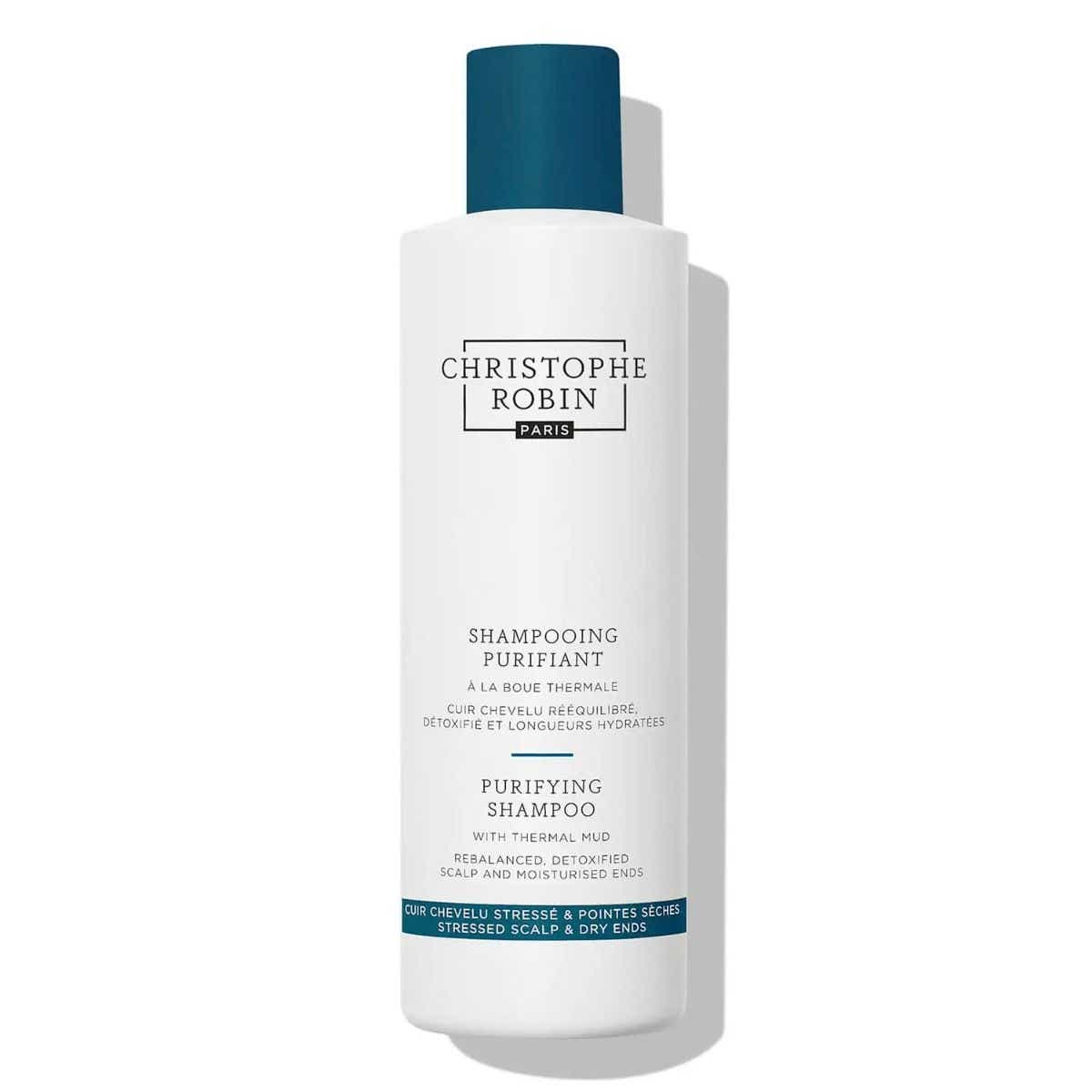 CHRISTOPHE ROBIN SHAMPOOING PURIFIANT A LA BOUE THERMALE CUIR CHEVELU STRESSE ET POINTES SECHES 250ML