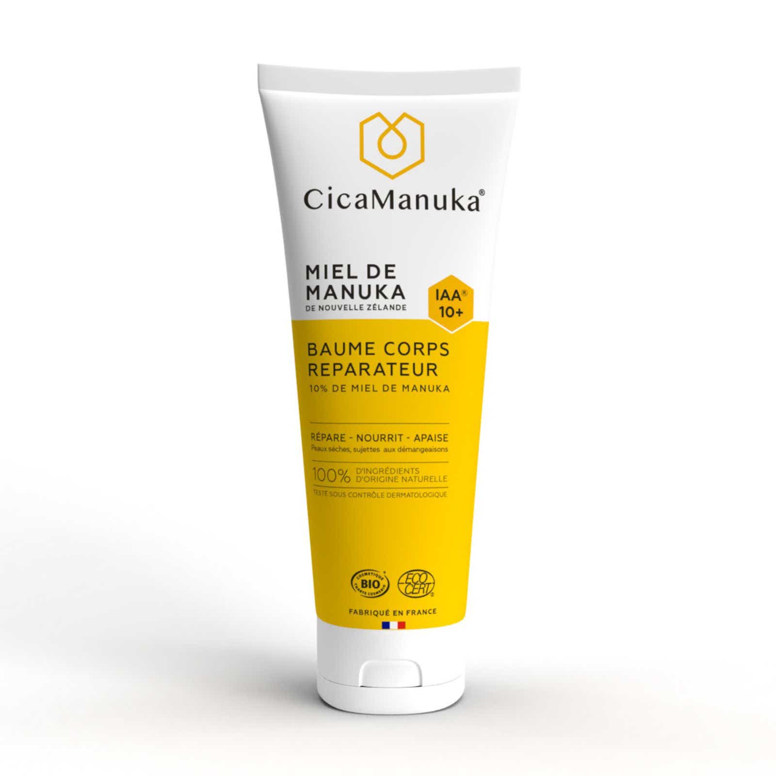 CICAMANUKA BAUME CORPS REPRATEUR AU MIEL DE MANUKA BIO PEAUX SECHES ET SENSIBLES 200ML