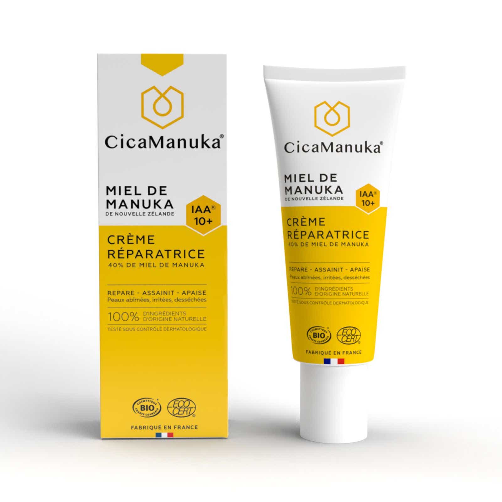CICAMANUKA CREME REPARATRICE AU MIEL DE MANUKA BIO PEAUX ABIMEES IRRITEES ET DESSECHEES 40ML