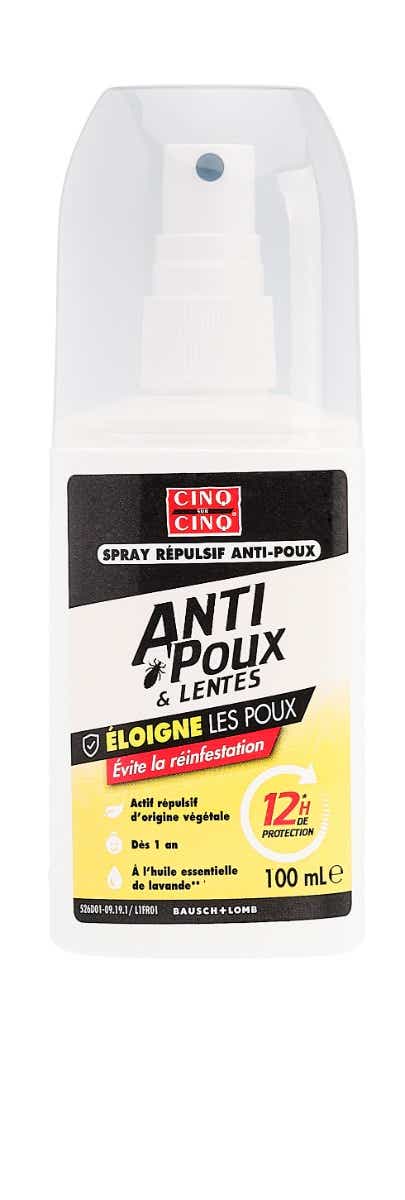CINQ SUR CINQ REPULSIF ANTI POUX ET LENTES DES 1 AN 100ML