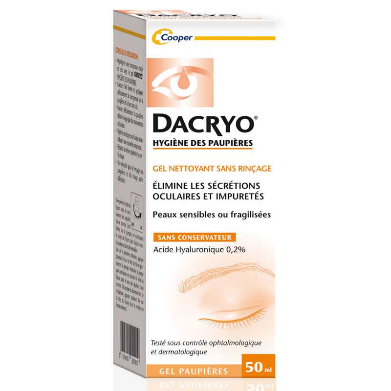 DACRYO GEL NETTOYANT SANS RINCAGE PAUPIERES PEAUX SENSIBLES OU FRAGILISEES 50ML