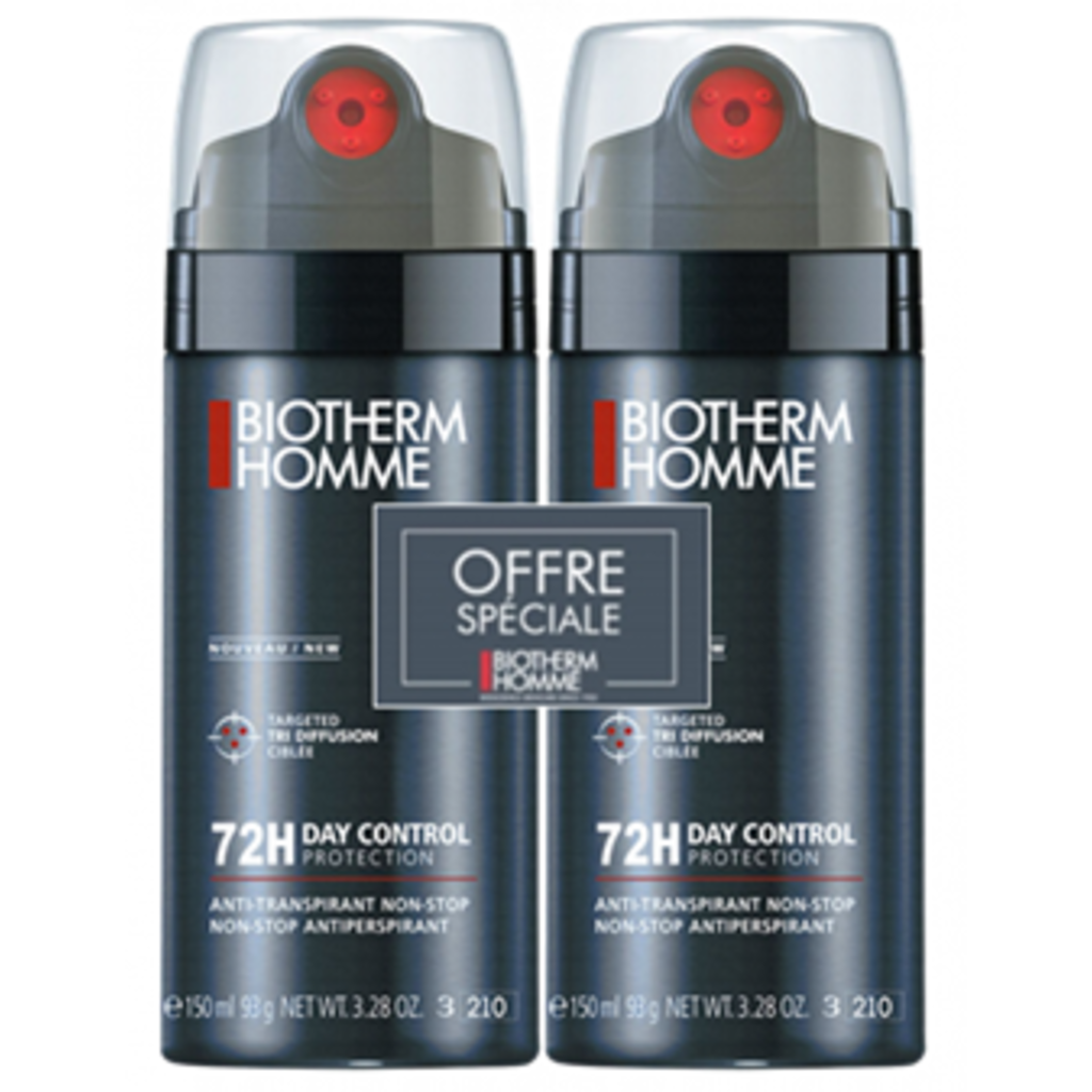DAY CONTROL DEODORANT HOMME ANTI TRANSPIRANT 72H SPRAY 2X150ML