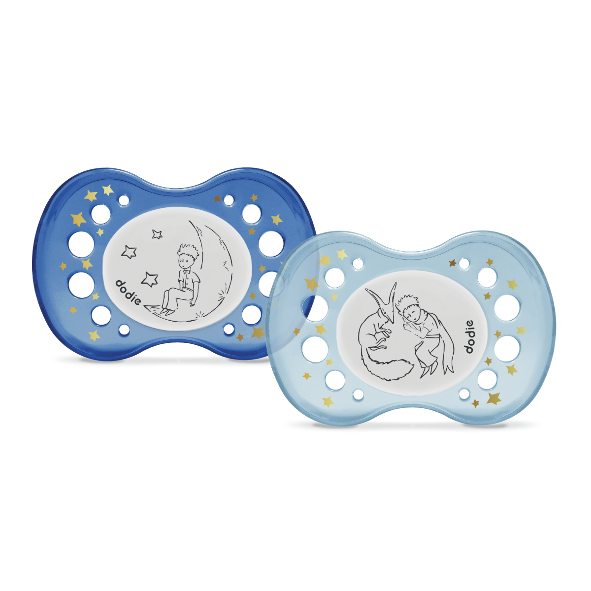 DODIE SUCETTES ANATOMIQUES PETIT PRINCE NUIT DES 18 MOIS LOT DE 2 SUCETTES