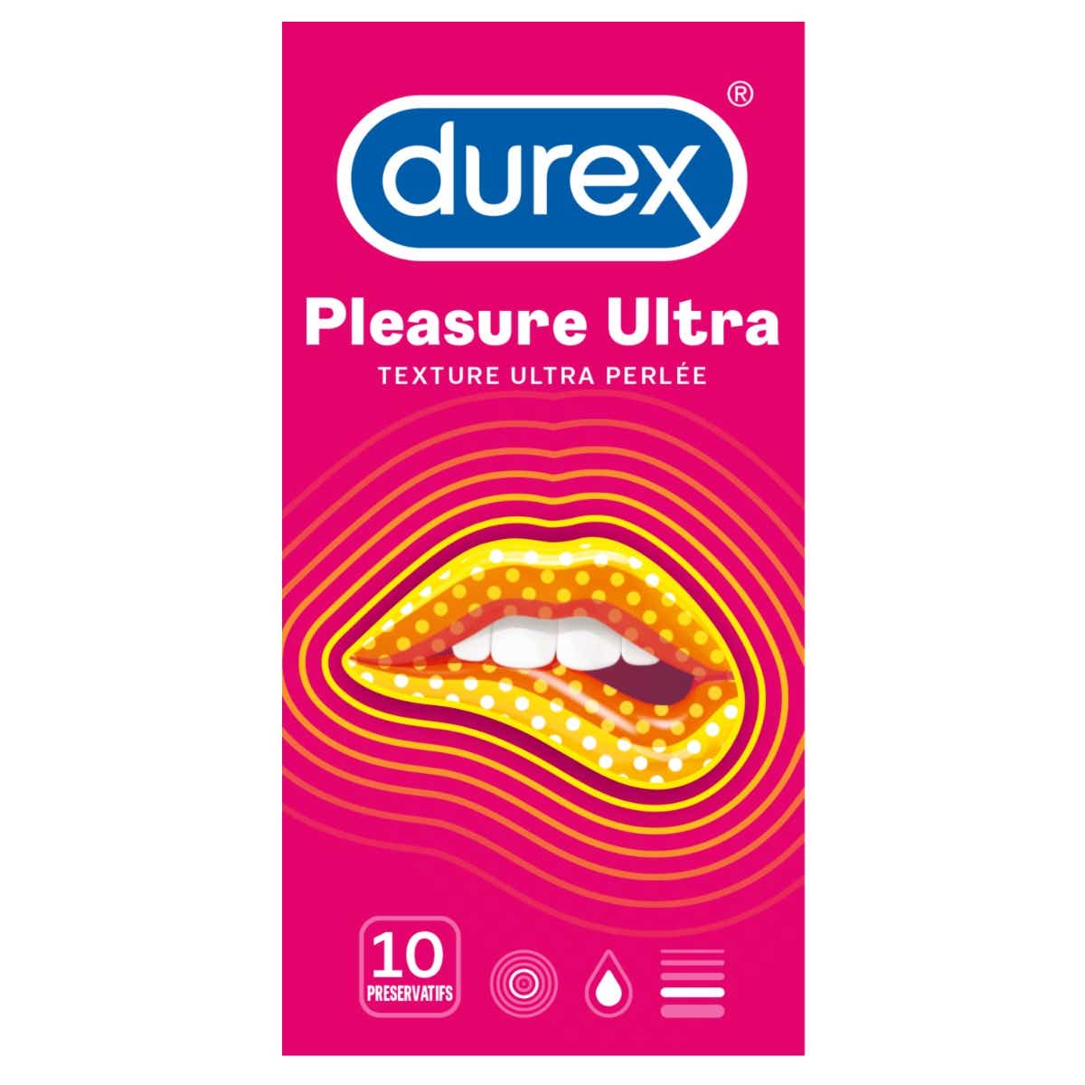 DUREX PLEASURE ULTRA PRESERVATIFS LUBRIFIES TEXTURE PERLEE 10 UNITES
