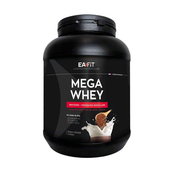 EAFIT CONSTRUCTION MUSCULAIRE MEGA WHEY CHOCOLAT 750G