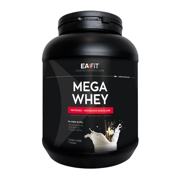 EAFIT CONSTRUCTION MUSCULAIRE MEGA WHEY VANILLE 750G