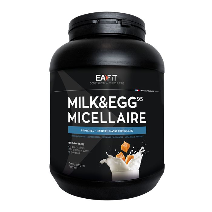 EAFIT CONSTRUCTION MUSCULAIRE MILK EGG 95 MICELLAIRE CARAMEL 750G