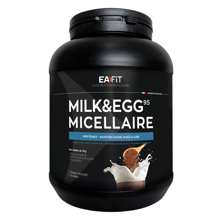 EAFIT CONSTRUCTION MUSCULAIRE MILK EGG 95 MICELLAIRE CHOCOLAT 750G