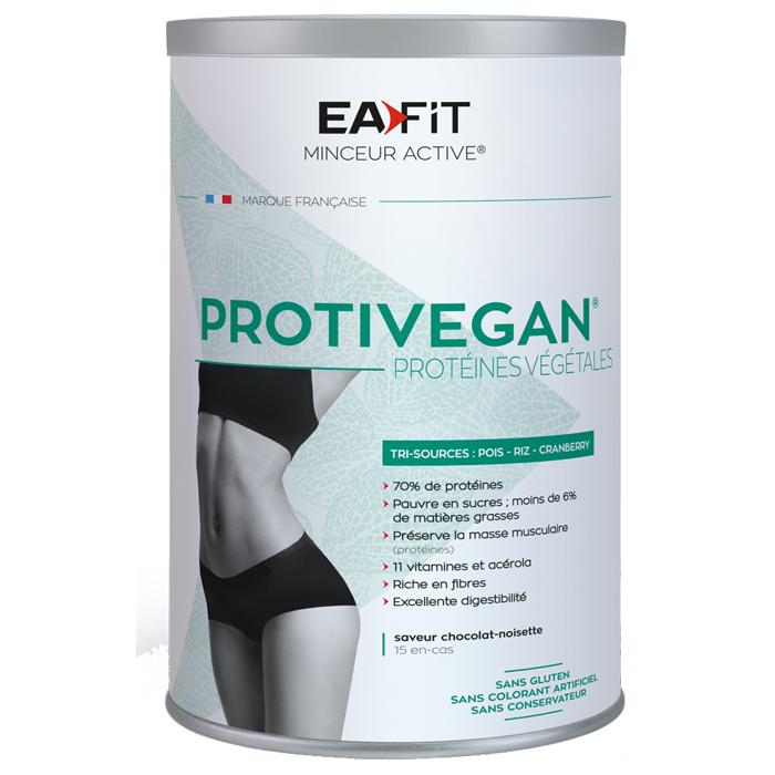 EAFIT MINCEUR ACTIVE PROTIVEGAN CHOCOLAT NOISETTES 450G