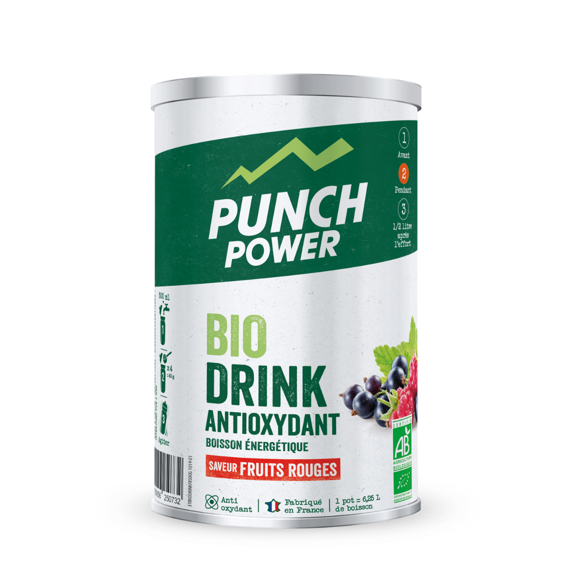 EAFIT PUNCH POWER BIO DRINK FRUITS ROUGES 500G