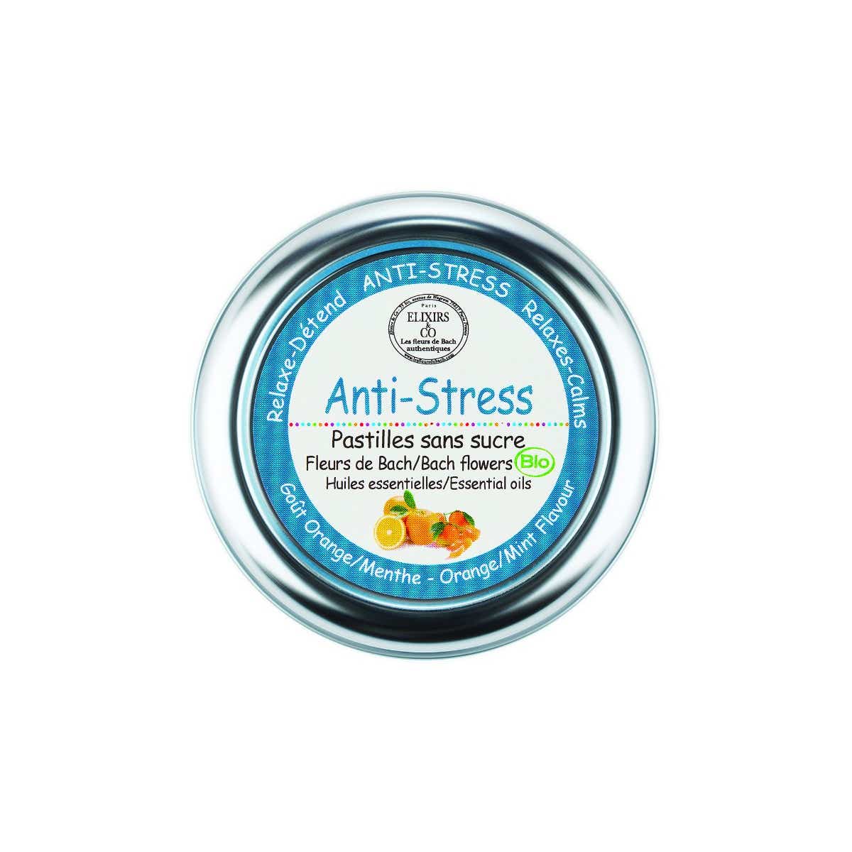 ELIXIRS AND CO PASTILLES AUX FLEURS DE BACH HUILES ESSENTIELLES ANTI STRESS 45G